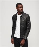 Superdry Mens Seventies Leather Jacket Size M - M Regular