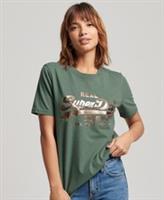 Superdry Womens Vintage Logo Embellished T-Shirt Size 8 - 8 Regular
