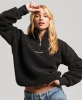 Superdry Womens Soft Lined Half Zip Borg Teddy Sweatshirt - 8 Regular