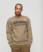Superdry Mens Travel Postcard Graphic Crew Sweatshirt - M Regular