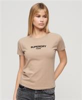 Superdry Womens Sport Luxe Logo Fitted Cropped T-Shirt Size 16 - 16 Regular