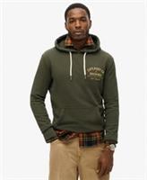 Superdry Mens Workwear Flock Chest Graphic Hoodie - S Regular