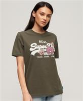 Superdry Womens Vintage Logo Narrative T-Shirt - 10 Regular