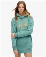 Superdry Womens Luxe Metallic Logo Hooded Dress - 10-12 Regular