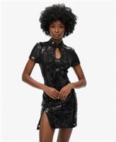 Superdry Womens Mandarin Sequin Mini Dress - 6 Regular
