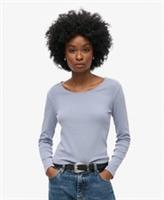Superdry Womens Fine Rib Scoop Neck Long Sleeve Top - 12 Regular