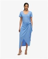 Superdry Womens Slub Midi Wrap Dress - 12 Regular