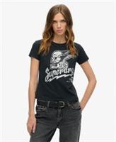 Superdry Womens Embellished Poster Fitted T-Shirt - 12 Regular
