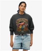 Superdry Womens Psych Surf Loose Crew Sweatshirt - 10 Regular