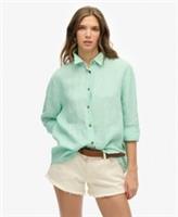 Superdry Womens Casual Linen Boyfriend Shirt - 10 Regular