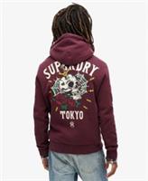 Superdry Mens Tattoo Back Graphic Loose Hoodie - S Regular