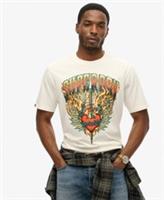 Superdry Mens Biker Rock Graphic Loose T-Shirt - L Regular