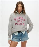 Superdry Womens Embellished Varsity Loose Crew Sweatshirt - 10 Regular