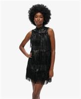 Superdry Womens Fringe Sequin A Line Mini Dress - 8 Regular