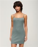 Superdry Womens Embroidered Ribbed Strappy Dress - 14 Regular