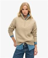 Superdry Womens Essential Zip Neck Jumper - 14 Regular