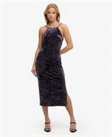 Superdry Womens Lace Back Velvet Midi Dress - 8 Regular