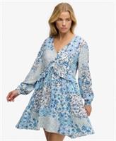 Superdry Womens Woven Tiered Mini Dress - 12 Regular