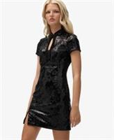 Superdry Womens Mandarin Sequin Mini Dress - 8 Regular