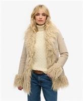 Superdry Womens Faux Fur Lined Afghan Coat - 10 Regular