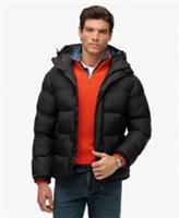 Superdry Mens Black Puffer Jacket With Hood - L Regular
