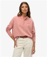 Superdry Womens Embroidered Core Logo Buttoned Crew Sweatshirt - 8 Regular