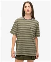Superdry Womens Oversized Textured Stripe Pocket T-Shirt - XXL Regular