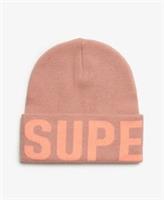 Superdry Womens Branded Knitted Beanie Hat Size 1Size