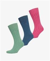 Superdry Organic Cotton Unisex Core Rib Crew Sock 3 Pack