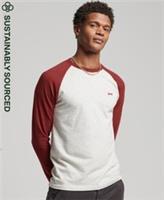 Superdry Mens Organic Cotton Essential Long Sleeved Baseball Top Size Xxl - XXL Regular