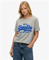 Superdry Womens Vintage Logo Flock T-Shirt Size 16 - 16 Regular