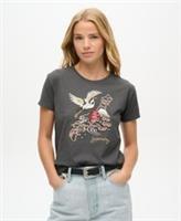 Superdry Womens Suika Embroidered Fitted T-Shirt Size 16 - 16 Regular