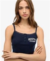 Superdry Womens Athletic Essentials Graphic Button Cami Top - 16 Regular