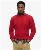 Superdry Mens Cotton Cable Knit Crew Jumper Size Xxl - 2XL Regular