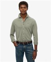 Superdry Mens Vintage Destroy Pique Long Sleeve Shirt - M Regular