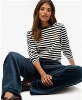 Superdry Womens Country Club Long Sleeve Stripe Top - 8 Regular