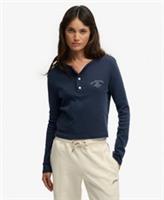 Superdry Womens Athletic Essentials Button Down Long Sleeve Top - 12 Regular