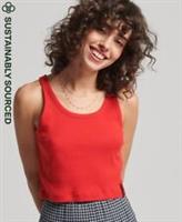 Superdry Womens Organic Cotton Vintage Ribbed Crop Vest Top - 12 Regular