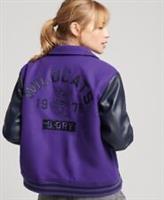 Superdry Womens Vintage Mixed Varsity Bomber - 8 Regular