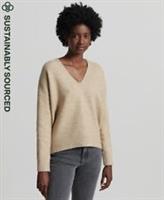 Superdry Womens Studios Slouch V-Neck Knitted Jumper - 14 Regular