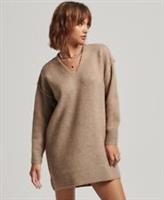 Superdry Womens Knitted V Neck Jumper Dress - 12 Regular