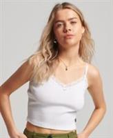 Superdry Womens Rib Lace Trim Cami Top - S/M Regular