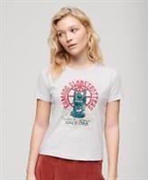 Superdry Womens Superdry Womens X Komodo Globetrotter Fitted T-Shirt Size 12 - 12 Regular