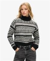 Superdry Womens Roll Neck Crop Knit Jumper - 12 Regular