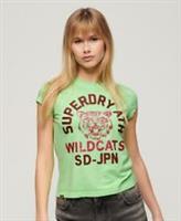 Superdry Womens Varsity Burnout T-Shirt - 10 Regular
