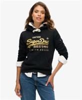 Superdry Womens Embellished Vintage Logo Graphic Hoodie Size 8 - 8 Regular
