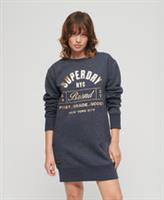 Superdry Womens Luxe Metallic Logo Jersey Dress - 14 Regular