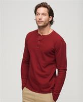 Superdry Mens Waffle Long Sleeve Half Button Top - M Regular