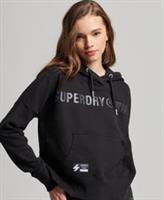 Superdry Womens Independent Logo Foil Crop Hoodie - 14 Regular