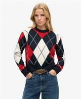 Superdry Womens Jacquard Pattern Crew Jumper - 10 Regular
